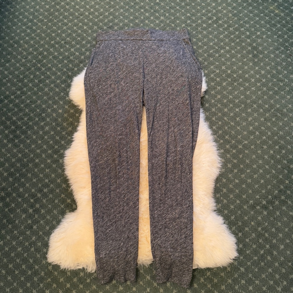 Eileen Fisher Gray Slub Marled Wool Relaxed Fit Jogger Pants